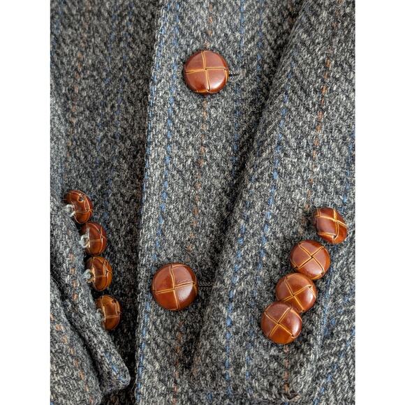 harris tweed 100% pure Scottish wool 50s vintage men's jacket - Picture 9 of 16